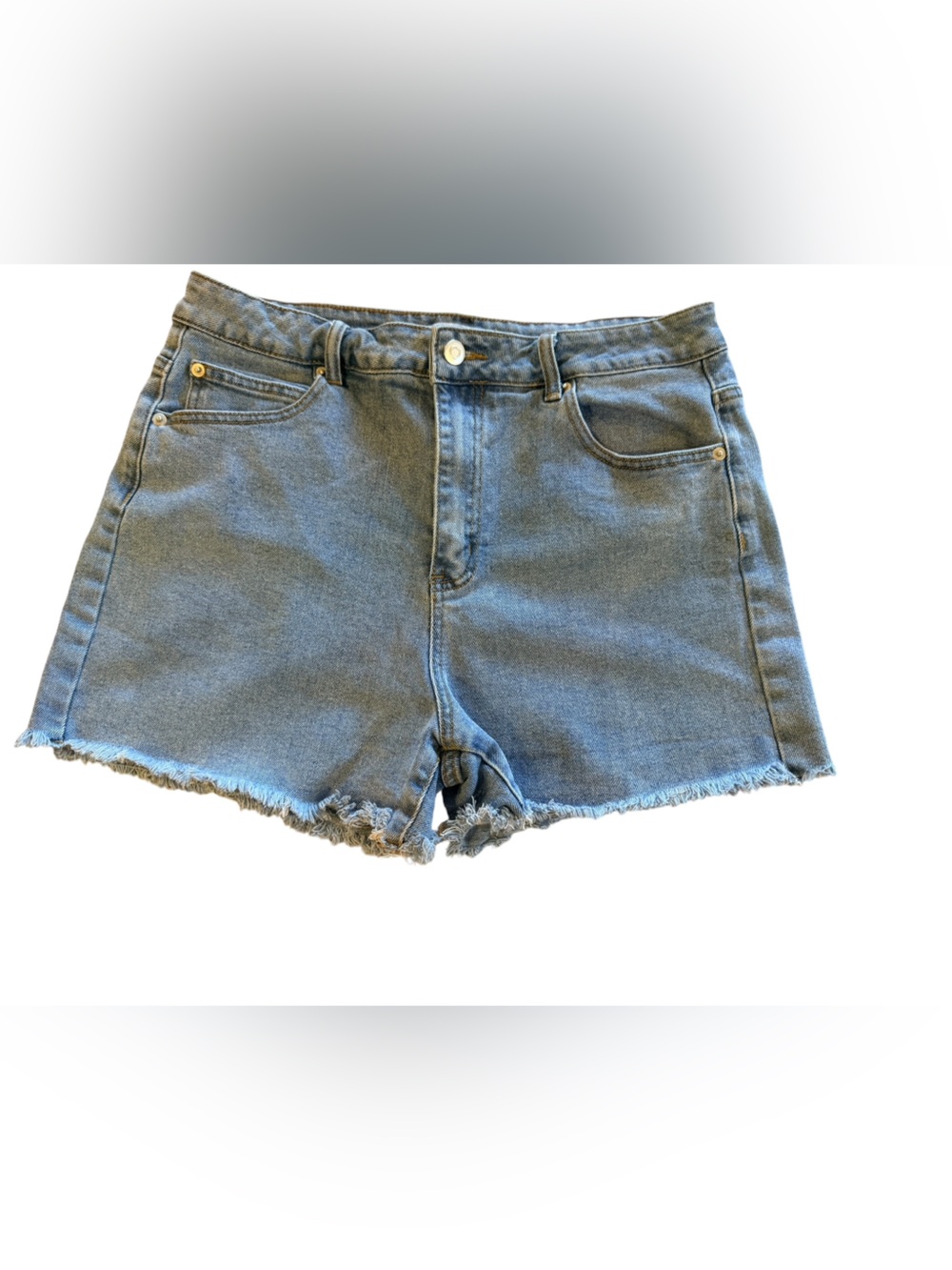 Refrain Denim Hi Rise Cut Off Blue Jeans Shorts Jorts Size 13 or 31